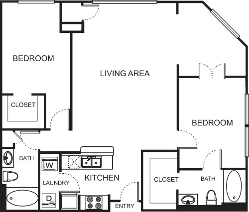 Two Bedroom- 1507 Floorplan Image